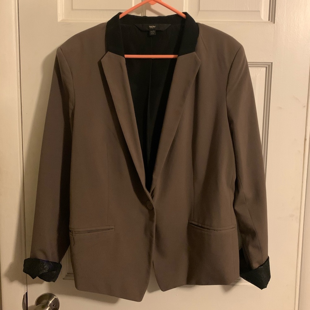 Mossimo Target Taupe/Black Casual Blazer XXL